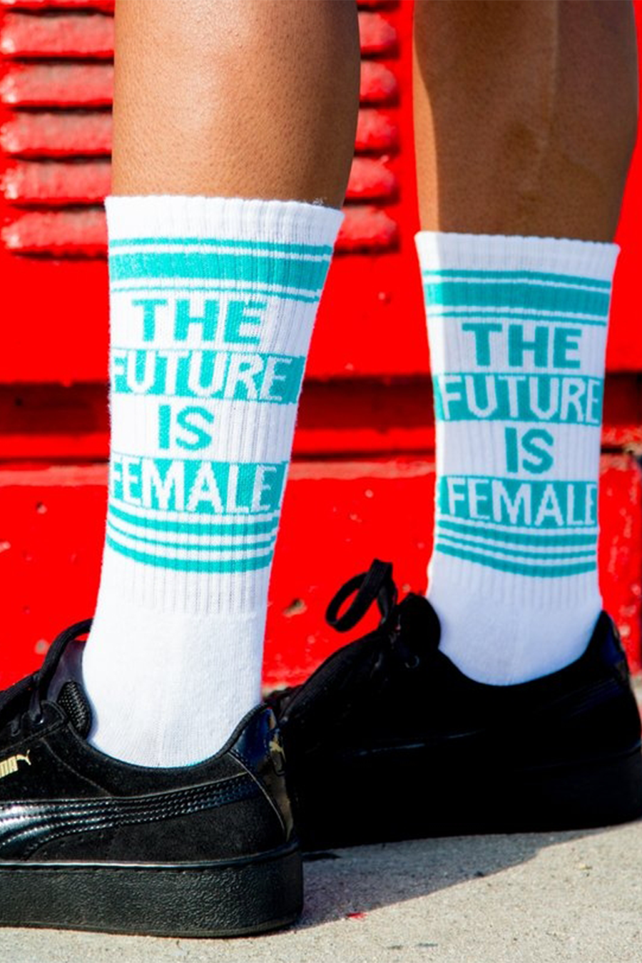 Future Is Female Ribbed Gym Sock - Main Image Number 1 of 2