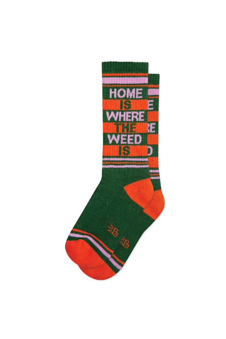 Home Is Where Weed Ribbed Sock - Thumbnail Image Number 1 of 2
