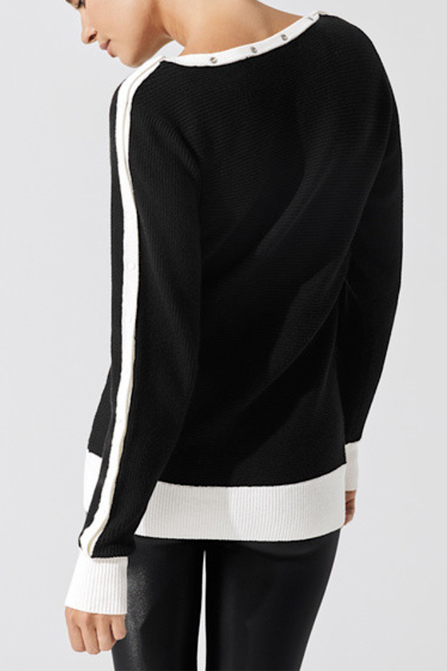 Intercept Sweater | Black/White - Main Image Number 2 of 2