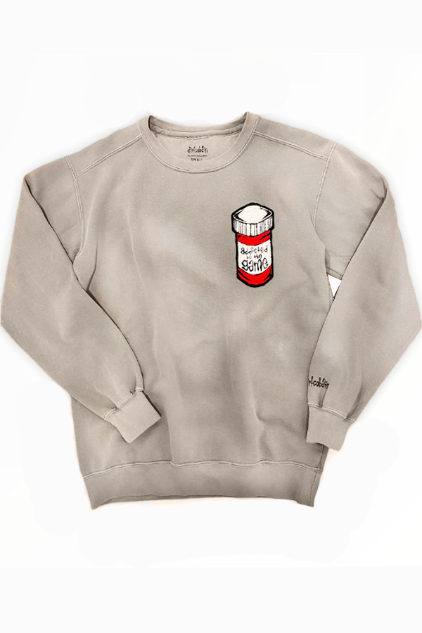 Dirt Cobain Addicted Pullover | Pewter Grey - Main Image Number 1 of 2