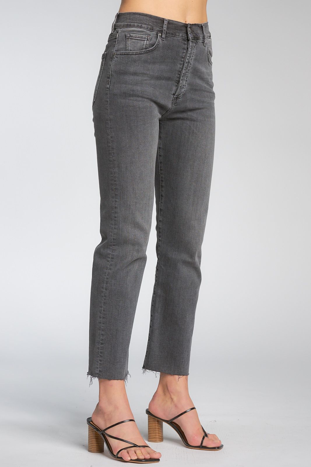 Straight Cut Jeans | Grey - Main Image Number 2 of 3