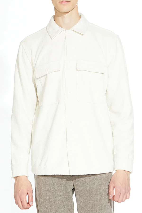 Durbin Knit Shirt Jacket | Cream - Thumbnail Image Number 1 of 3

