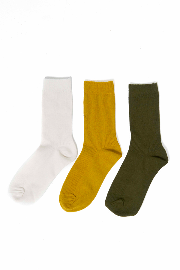 Feedback 3 Pack Sock | Ant. Moss/ White/ Tarmac - Main Image Number 1 of 1