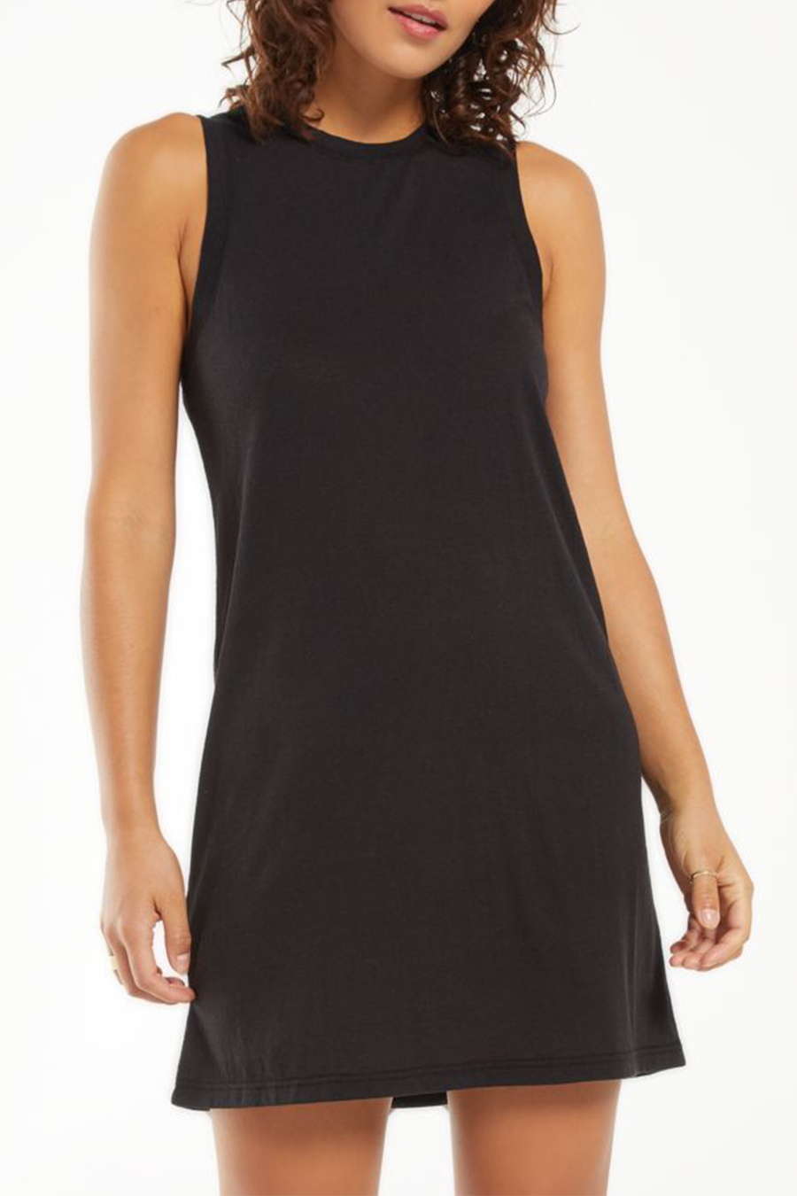 Lex Triblend Dress | Black - Main Image Number 1 of 1