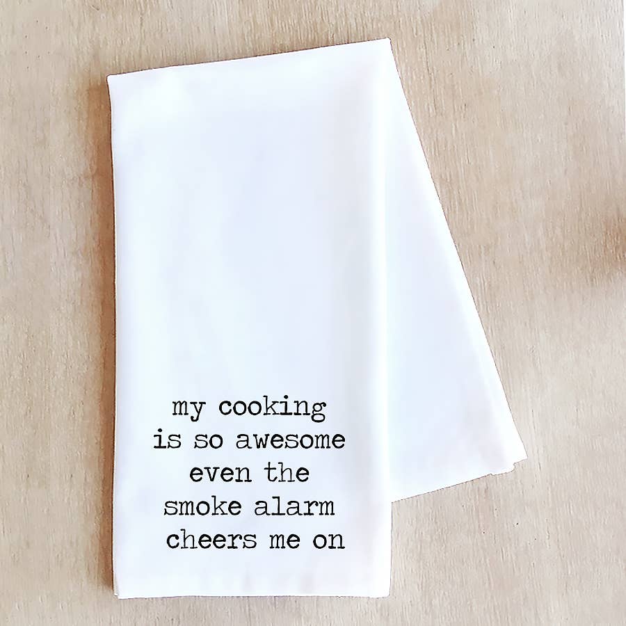 Cooking So Awesome Tea Towel | White - Main Image Number 1 of 1