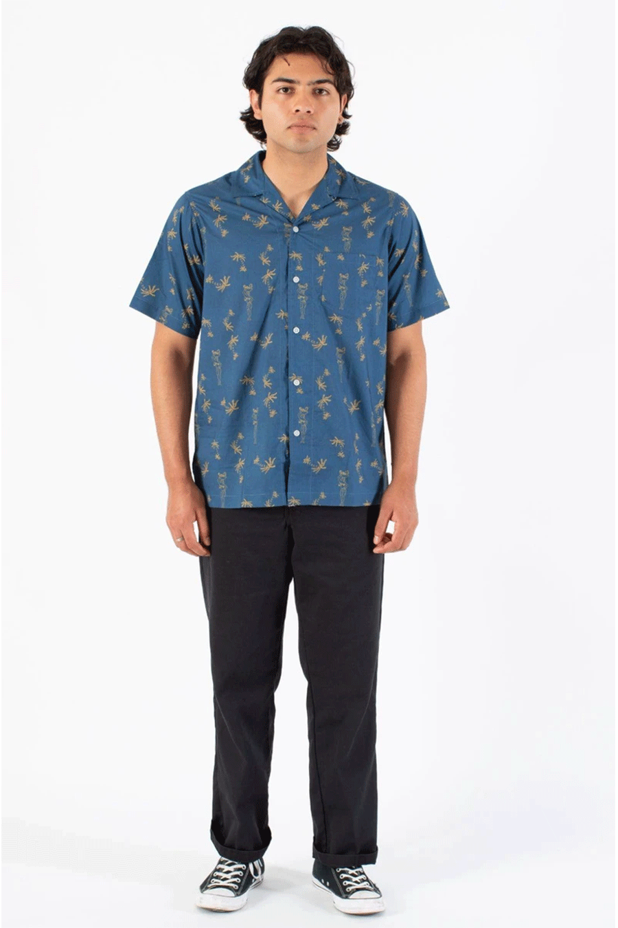 Siren Button Up | Navy - Main Image Number 1 of 1