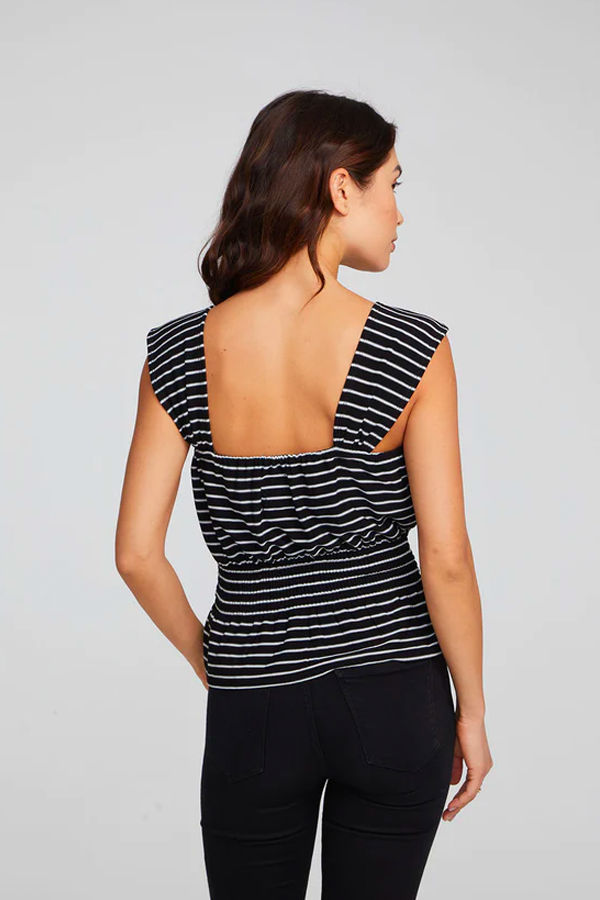 Bayshore Tank | Black/White Stripe - Main Image Number 3 of 3