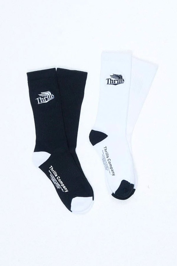 High Life 2 Pack Sock | Black/White