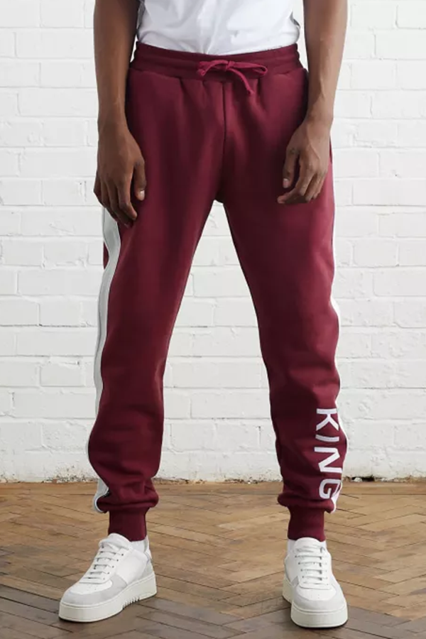 Stepney Tracksuit Bottoms | Oxblood - Thumbnail Image Number 1 of 2
