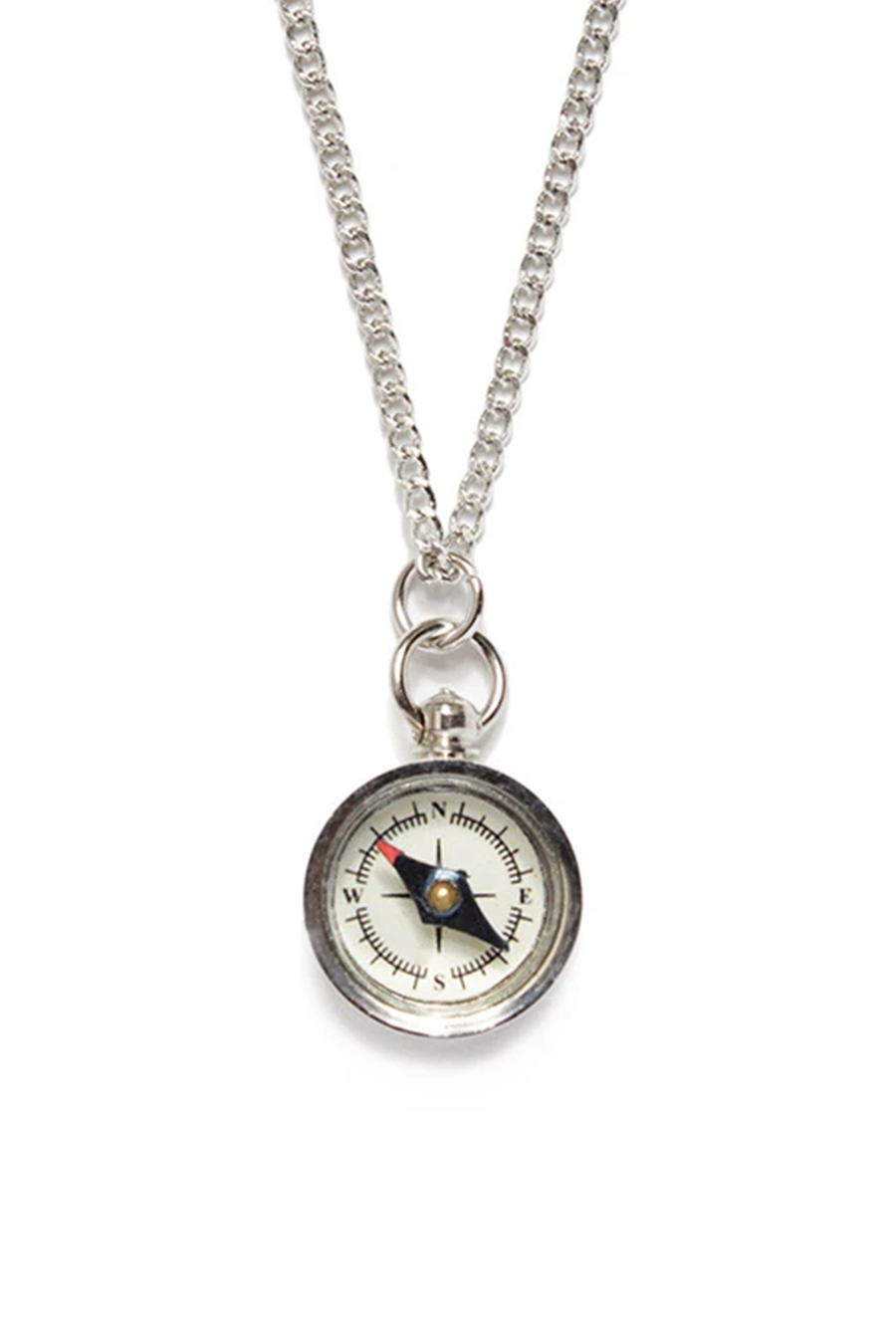 Silver Miniature Compass Necklace - Main Image Number 1 of 2