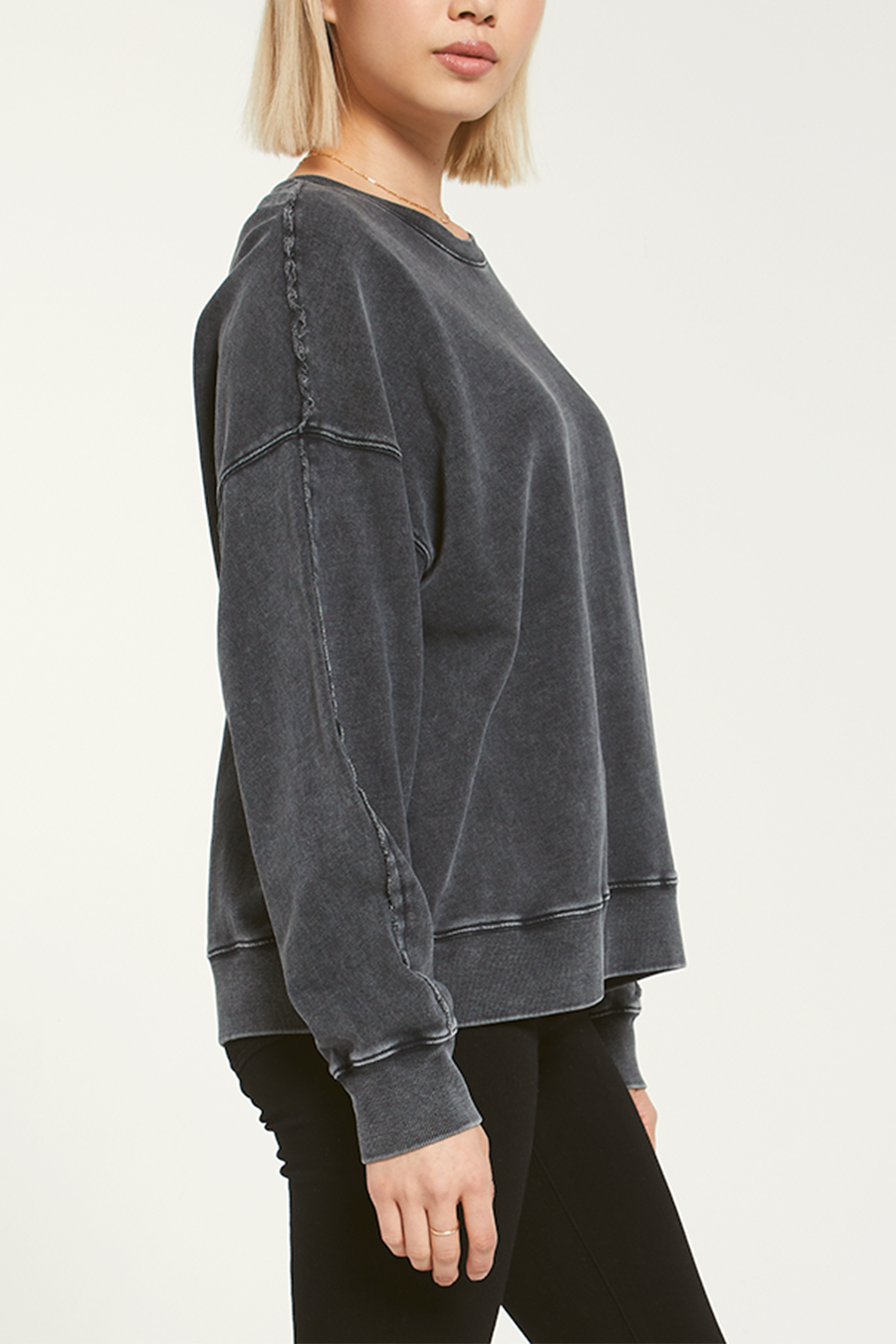 Kyro Sweatshirt | Washed Black - Main Image Number 2 of 3