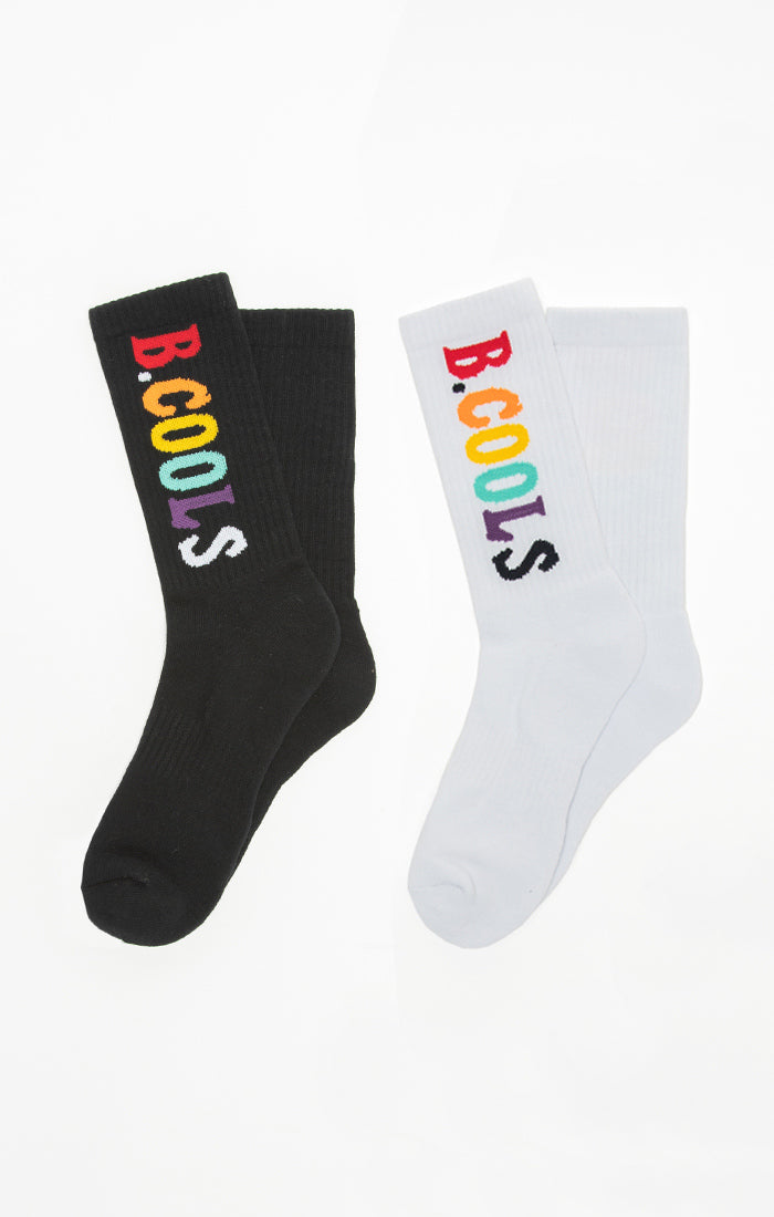 B. Cools Sock Two Pack | White/Black - Main Image Number 1 of 1