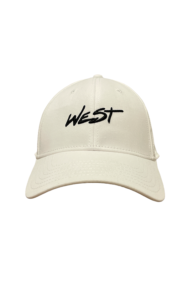 West Script Flexfit Hat | White - Thumbnail Image Number 1 of 2
