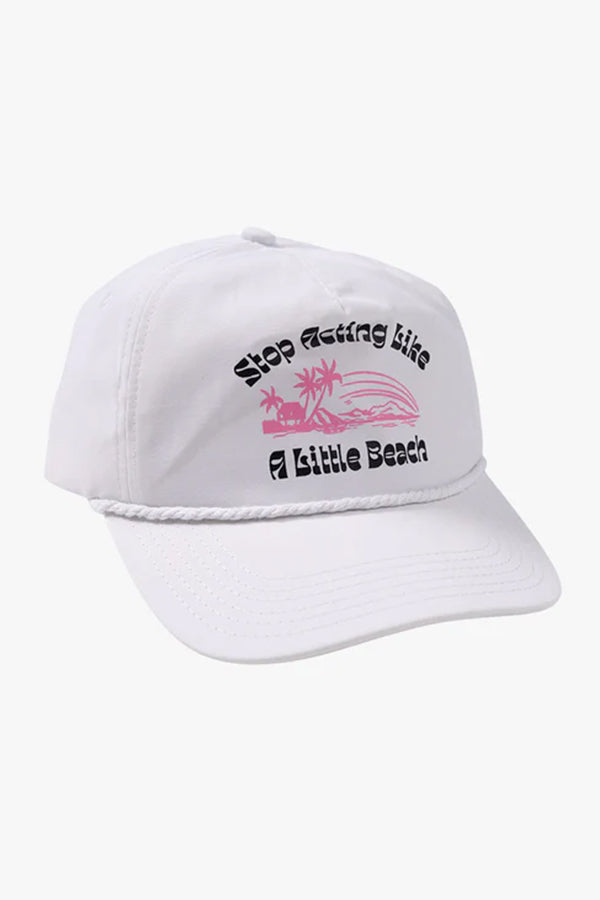 Little Beach Nylon Hat | White
