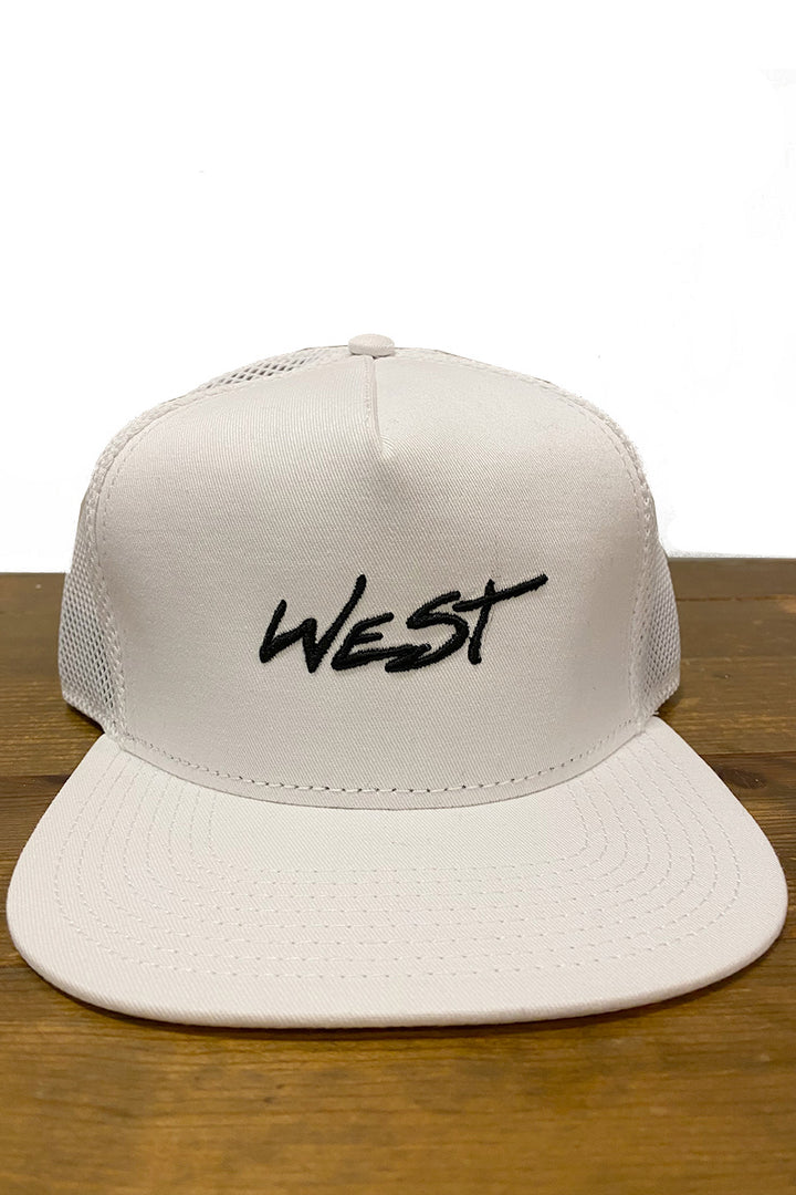 West Script Hat | White - Thumbnail Image Number 2 of 2
