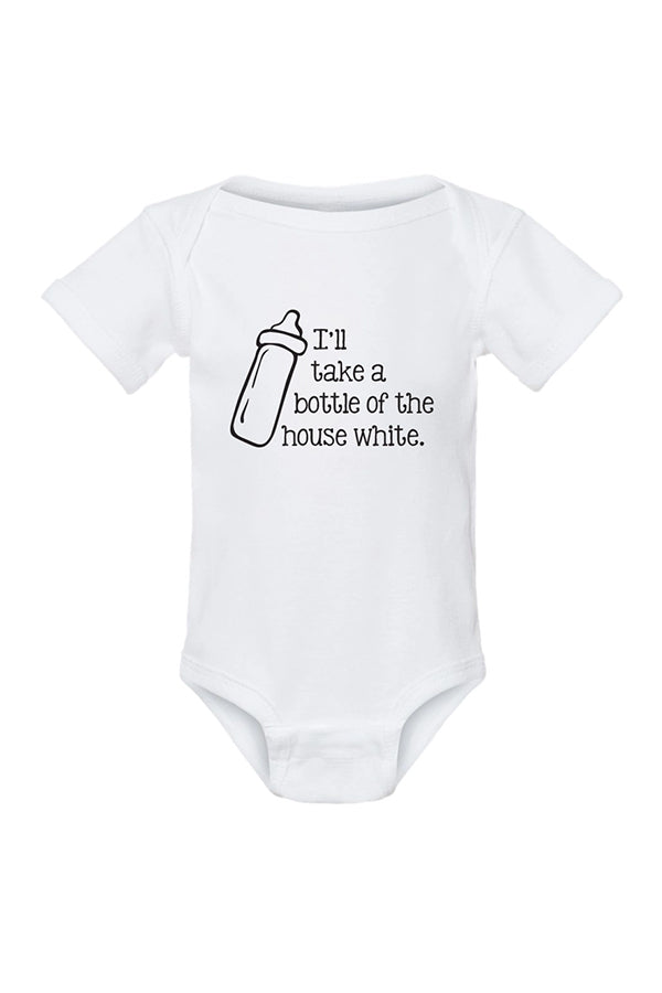 Bottle Of The House White Onesie | White - Main Image Number 1 of 1