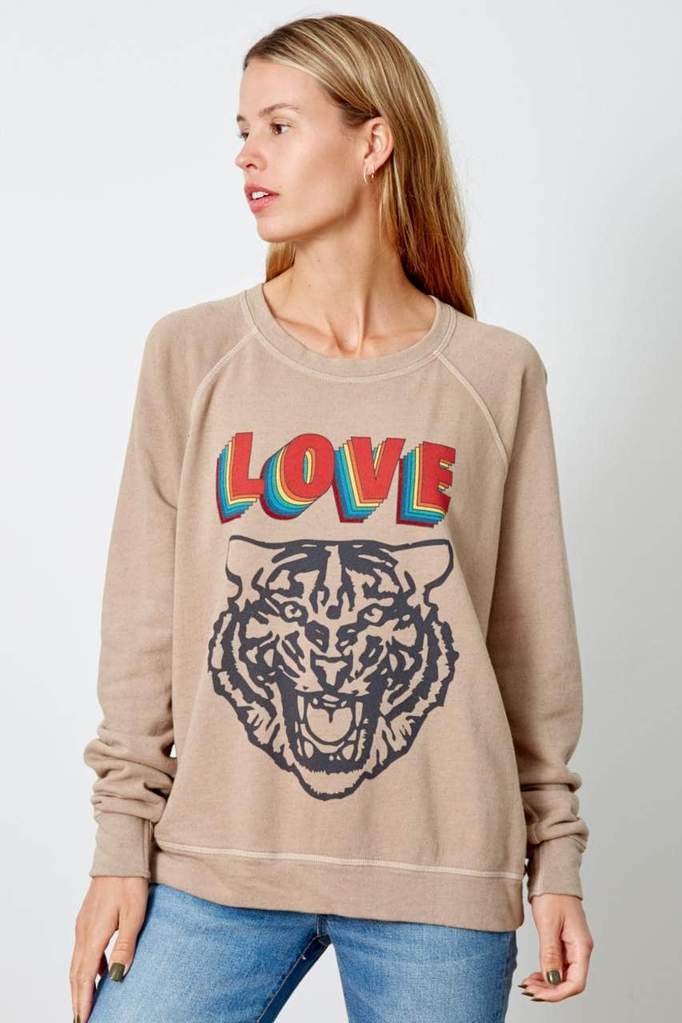 Smith Love Lion Pullover | Hummus - Main Image Number 1 of 2