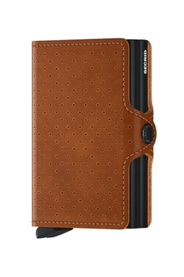 Twinwallet Perforated | Cognac - Main Image Number 1 of 2
