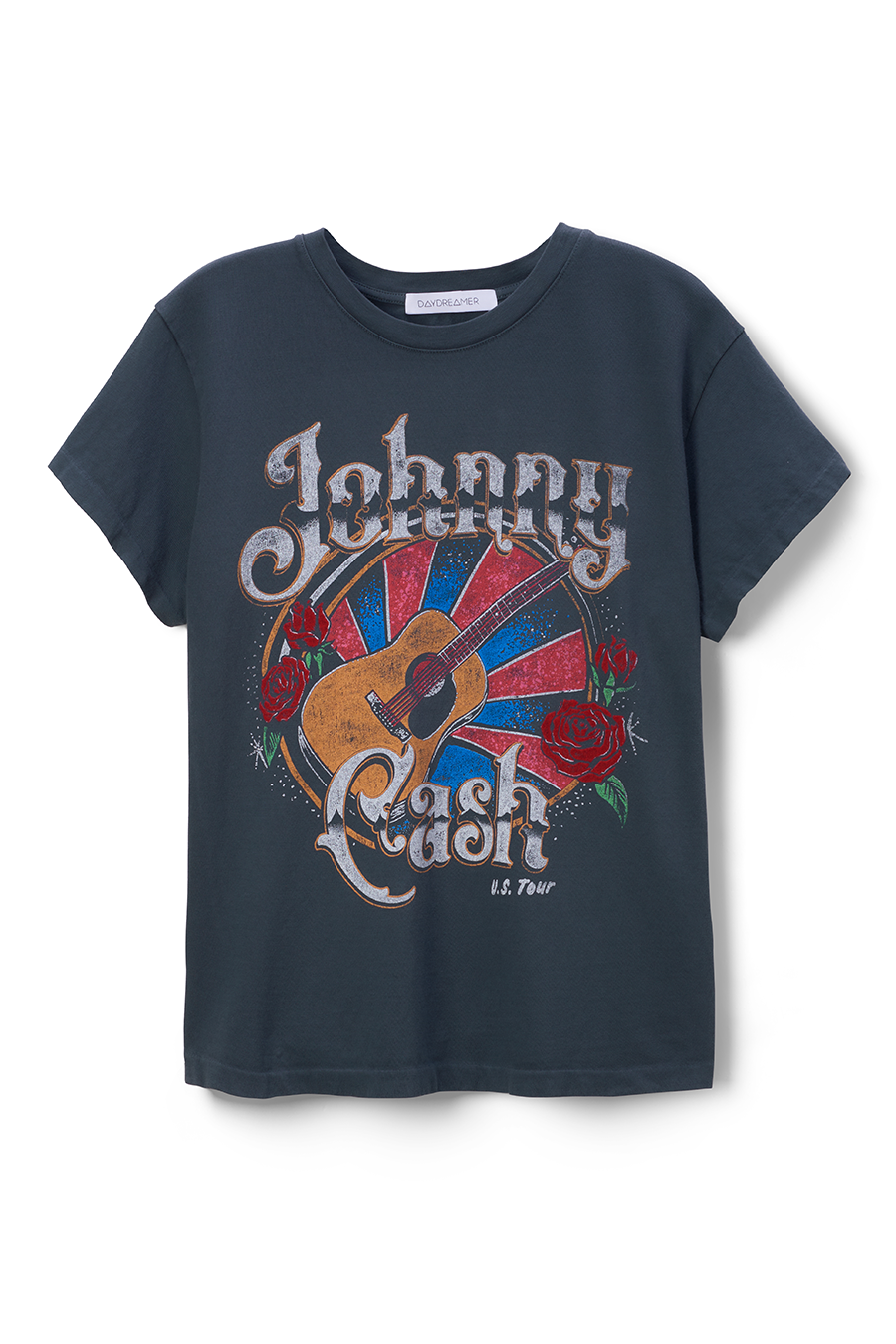 Johnny Cash Martin Guitar Tee | Vintage Black - Main Image Number 1 of 1