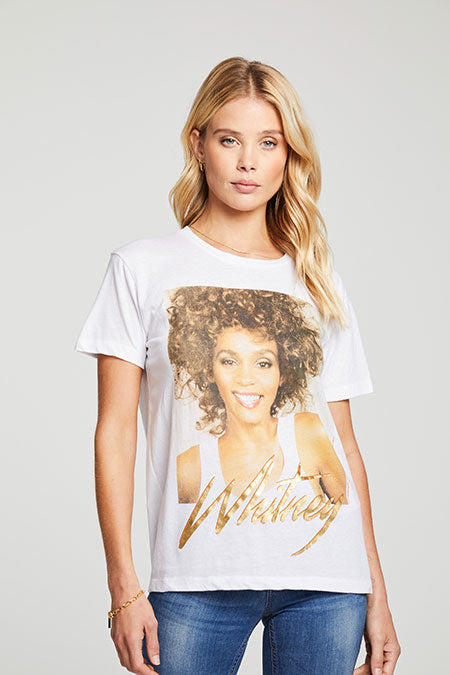Whitney Vintage Jersey Tee | White - Main Image Number 1 of 1