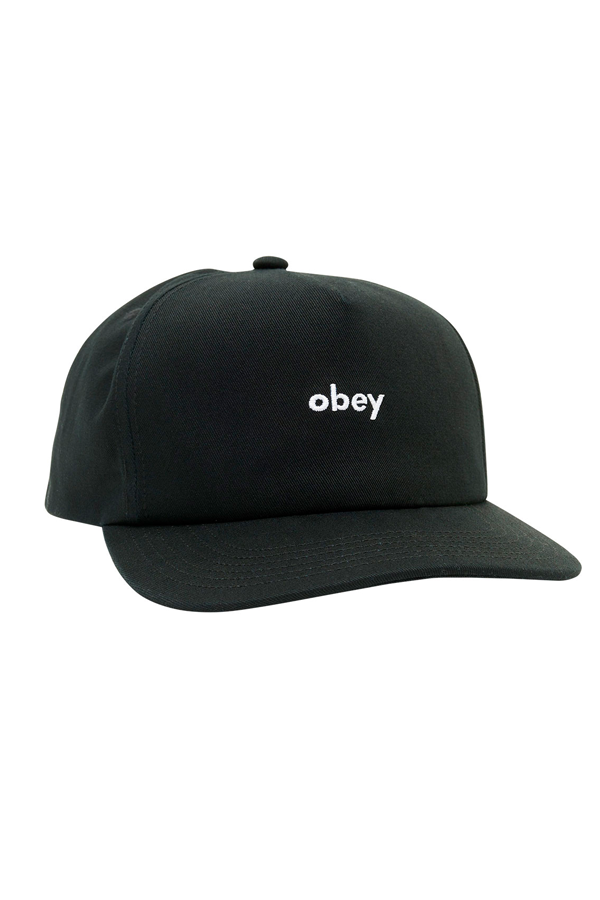 Obey Lowercase 5 Panel Snap | Black