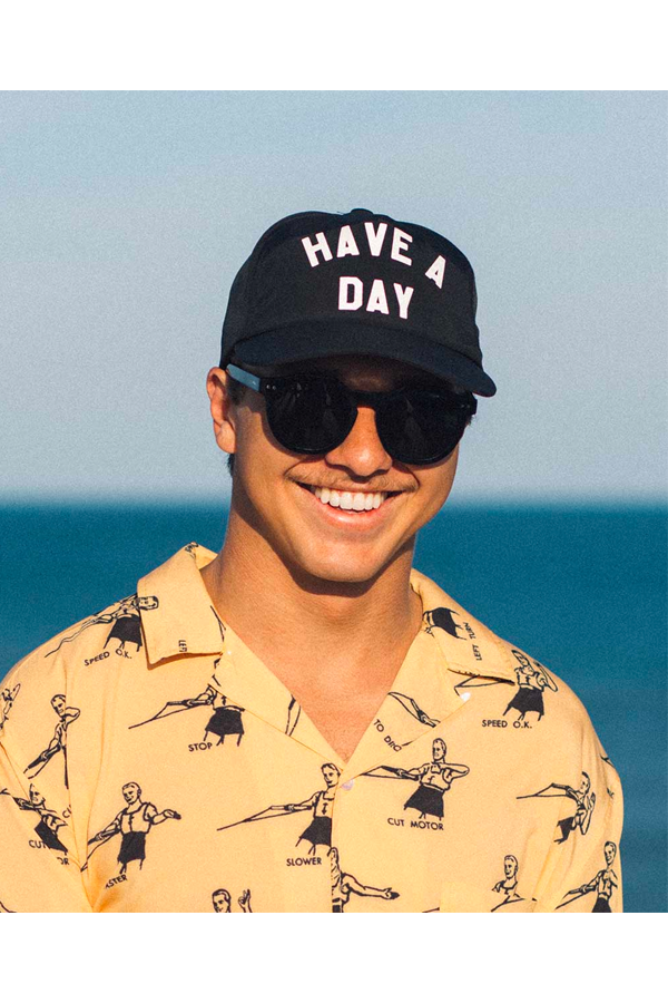 Have A Day Nylon Hat | Black - Thumbnail Image Number 1 of 2
