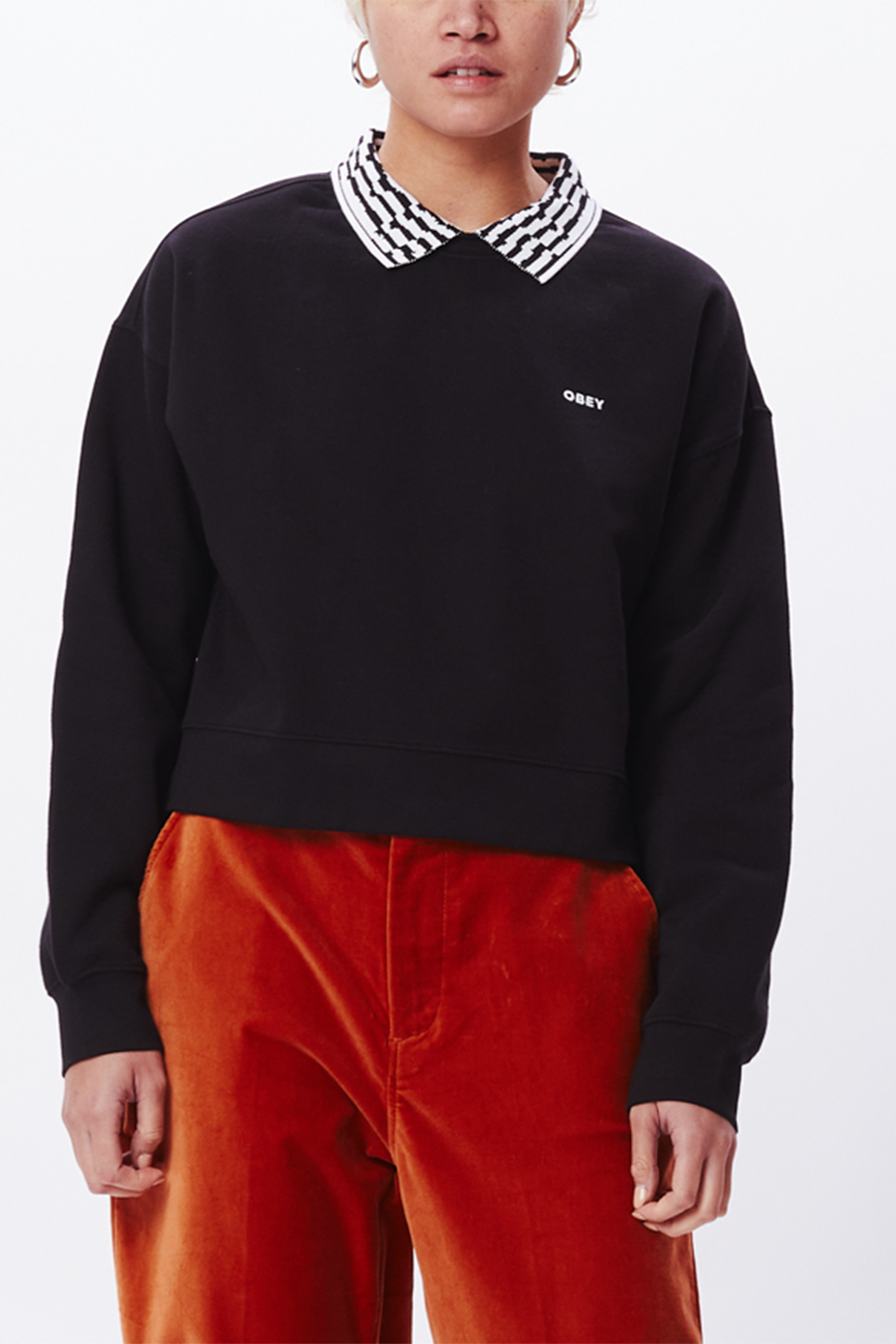 Woodberry Collard Sweatshirt | Black Multi - Main Image Number 1 of 2