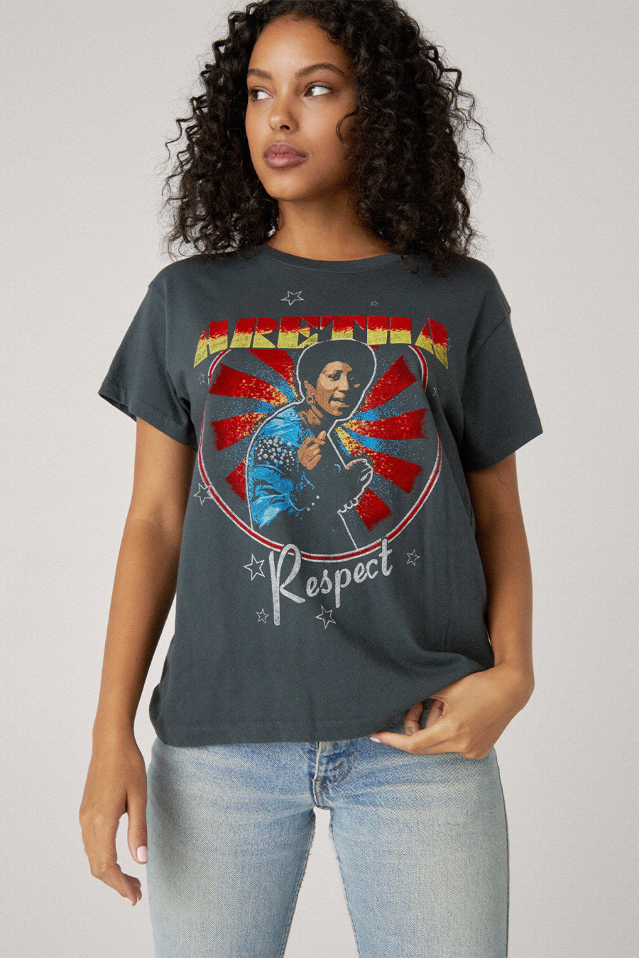 Aretha Respect Tour Tee | V Black - Main Image Number 1 of 2