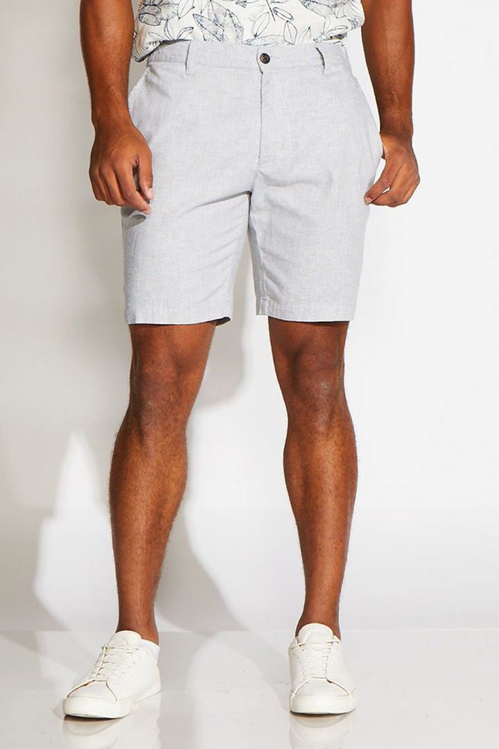 Casablanca Linen Shorts | Gray - Thumbnail Image Number 1 of 3
