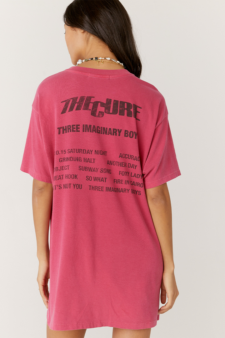 The Cure Imaginary Boys T-Shirt Dress | Passionfruit - Thumbnail Image Number 2 of 2
