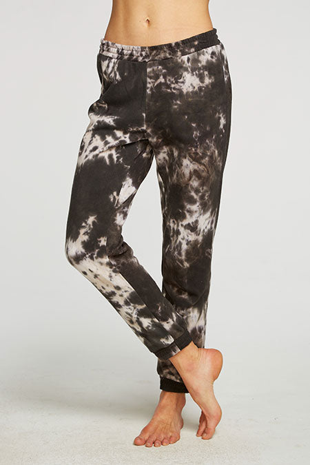 Easy Jogger | Black White Crystal Wash - Main Image Number 1 of 2