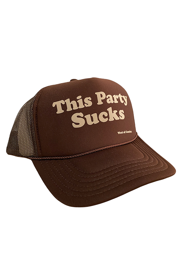 This Party Sucks Hat | Brown - Main Image Number 1 of 1
