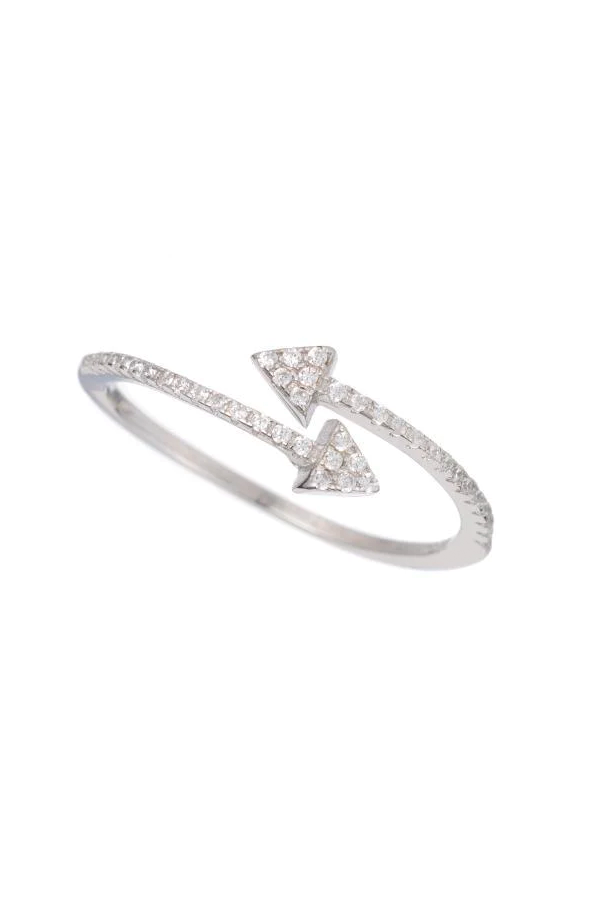 CZ Pave Triangle Wrap Ring | - Thumbnail Image Number 2 of 3
