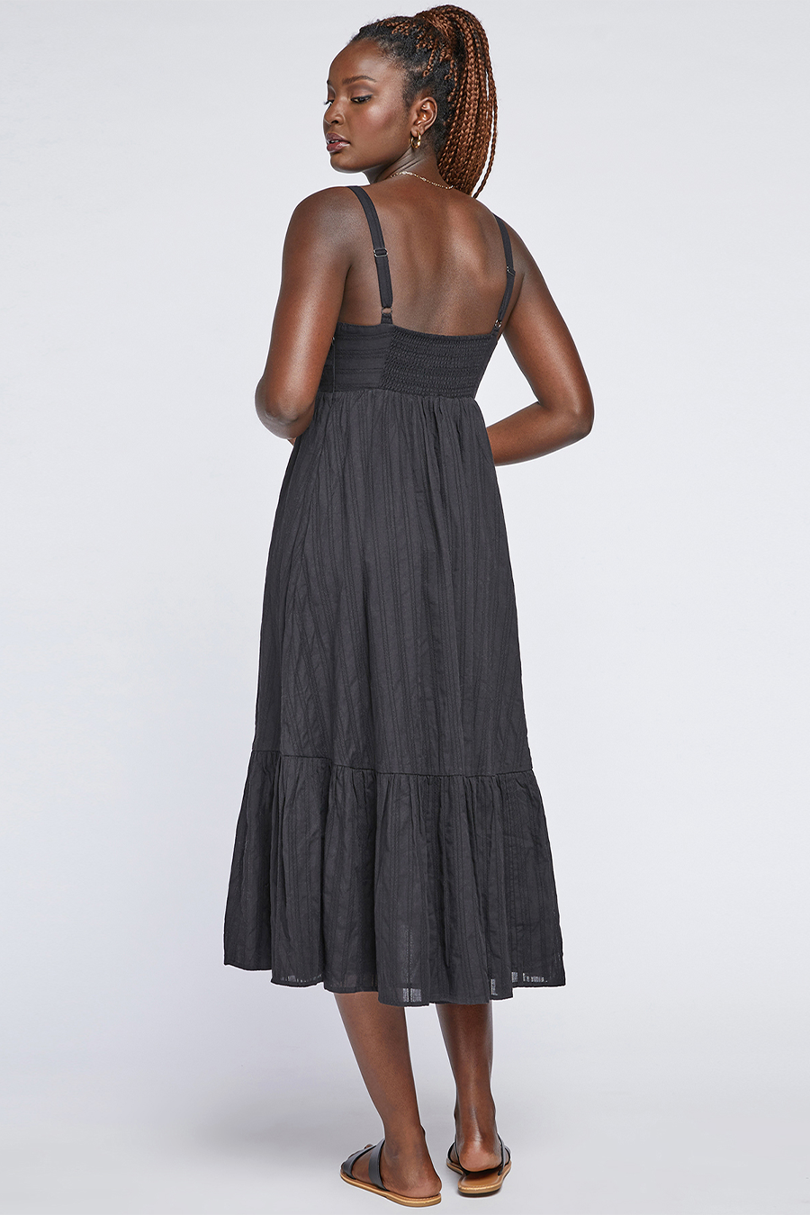 Shae Textured Dress | Black - Main Image Number 2 of 2