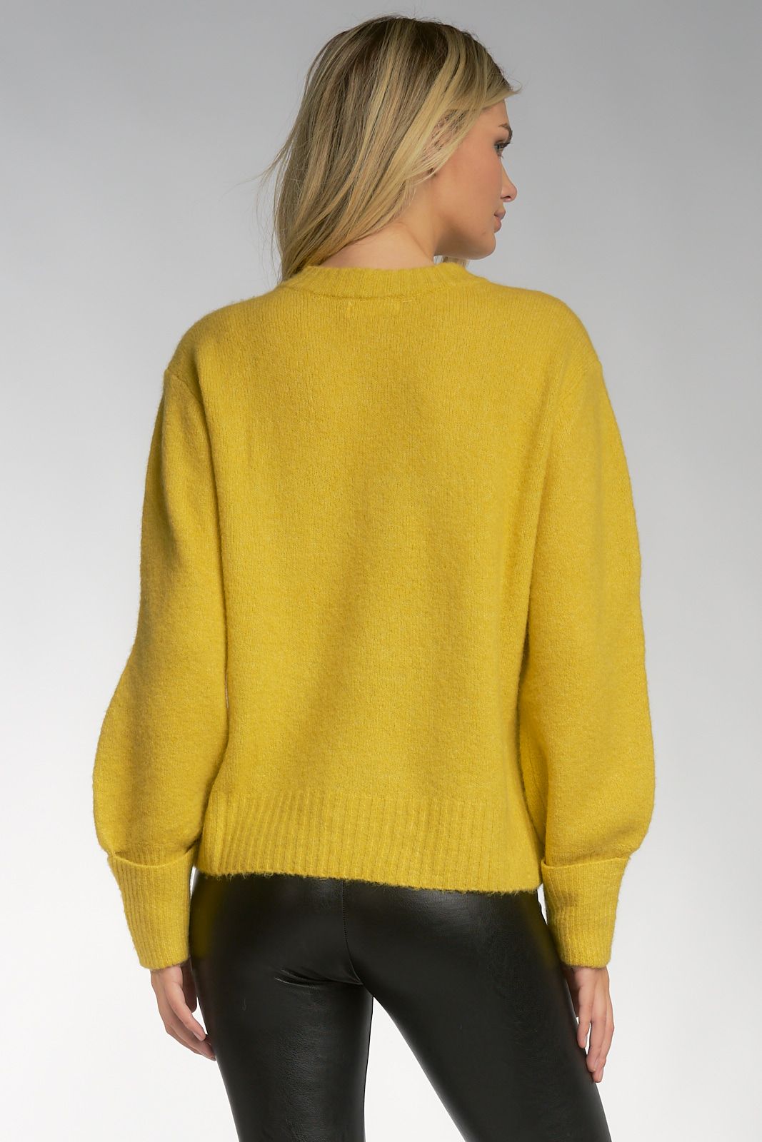 V Neck Sweater | Gold - Main Image Number 2 of 2