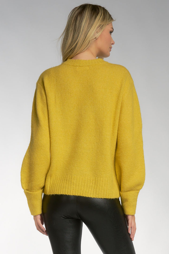 V Neck Sweater | Gold - Thumbnail Image Number 2 of 2
