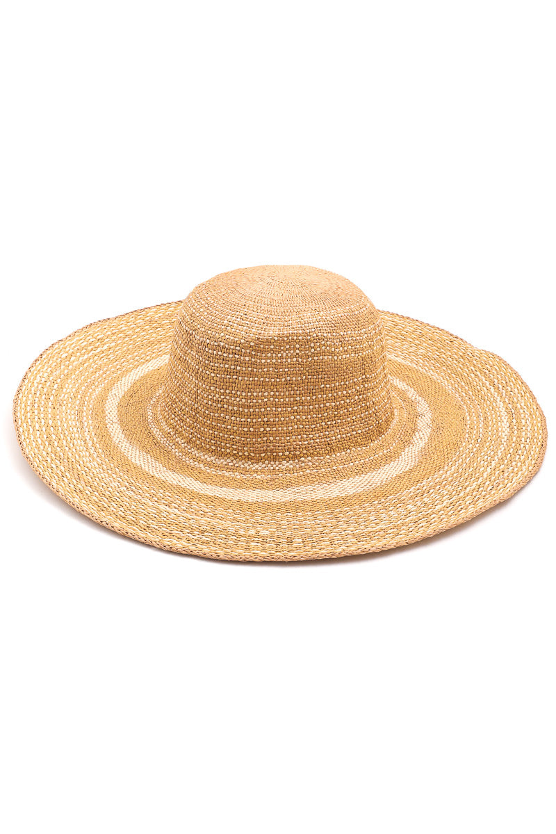 Straw Woven Sun Hat | Ivory - West of Camden - Main Image Number 1 of 1