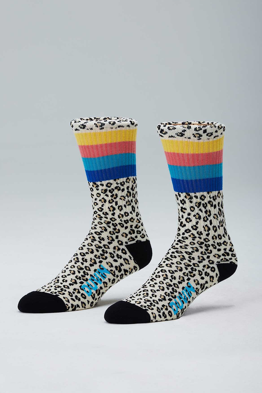 Cheetah Disco Sock | Black - Main Image Number 1 of 1