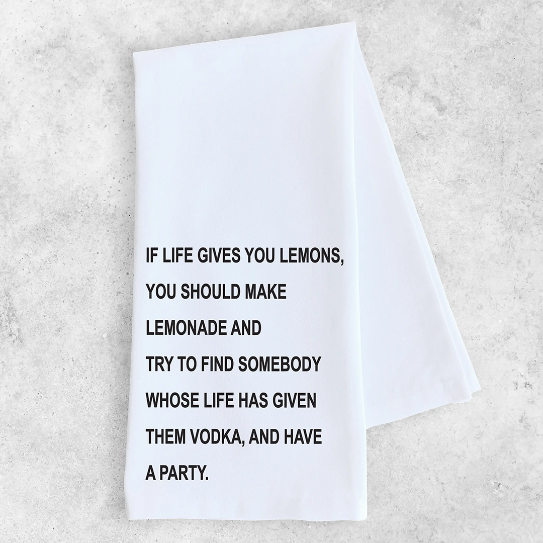 If Life Gives You Lemons Tea Towel | White - Main Image Number 1 of 1