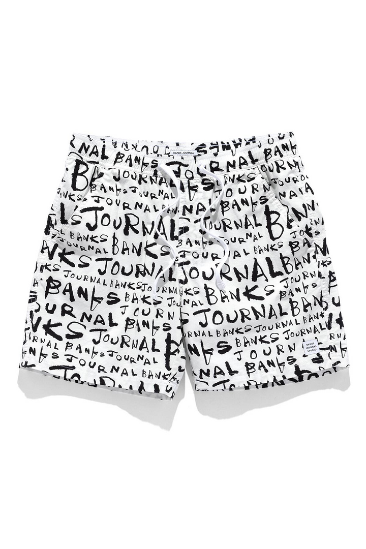 Dunkwell Banks JS Boardshorts | Off White - Thumbnail Image Number 1 of 2
