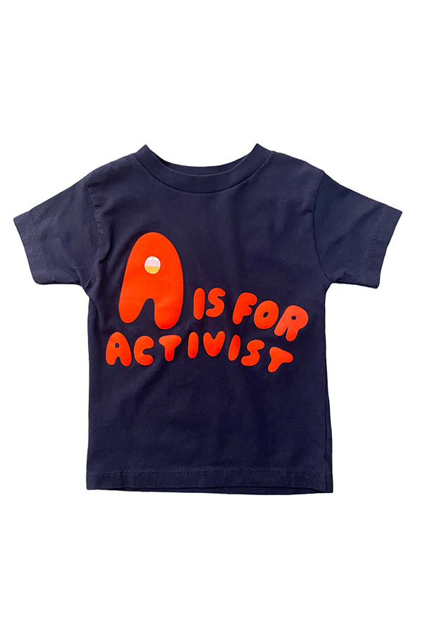 A is for Activist Kids Tee | Navy - Main Image Number 1 of 1