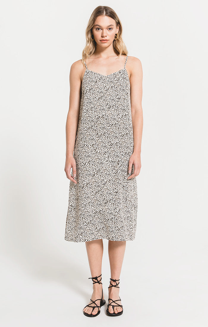 Bella Riva Print Dress | Sesame - West of Camden - Thumbnail Image Number 1 of 3
