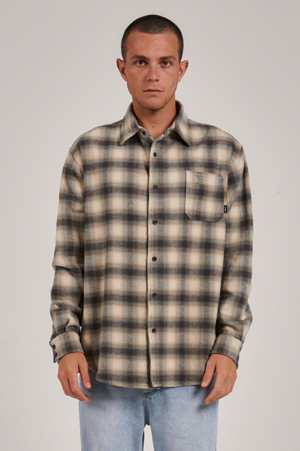 Barrio Flannel Shirt | Tarmac - Main Image Number 1 of 3