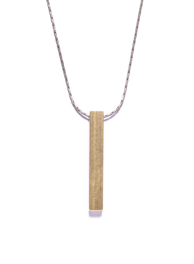 Medium Brass Bar Necklace - Thumbnail Image Number 1 of 2
