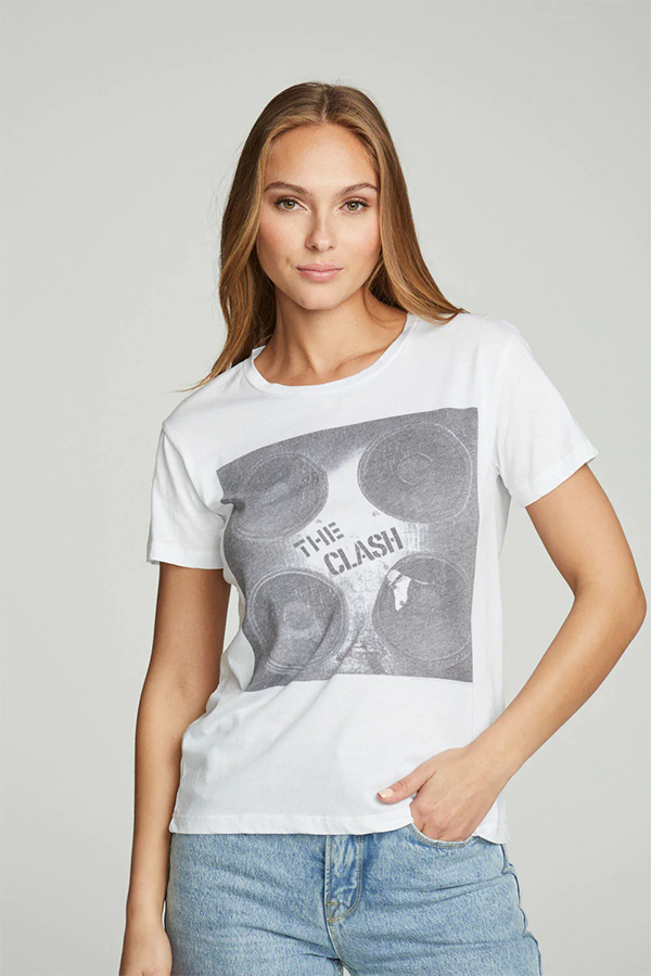 The Clash Speaker Vintage Tee | White - Main Image Number 1 of 1