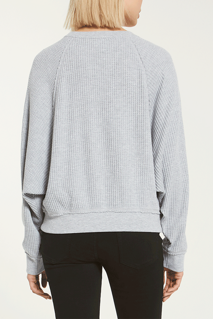 Claire Waffle Long Sleeve | H. Grey - Thumbnail Image Number 2 of 2
