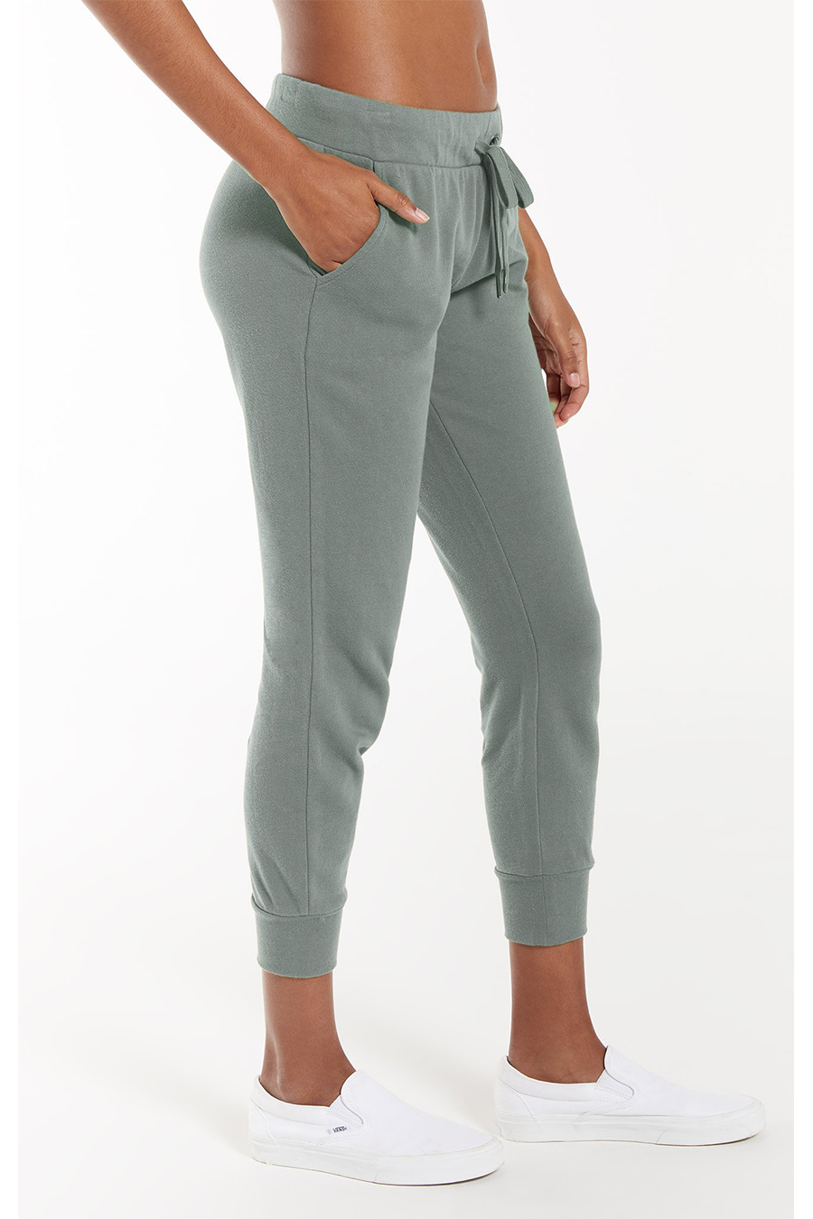 Quinn Classic Jogger | Ash Green - Main Image Number 2 of 3
