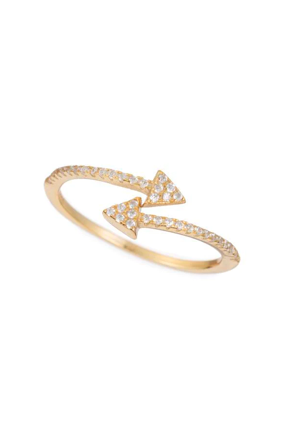 CZ Pave Triangle Wrap Ring | - Main Image Number 1 of 3