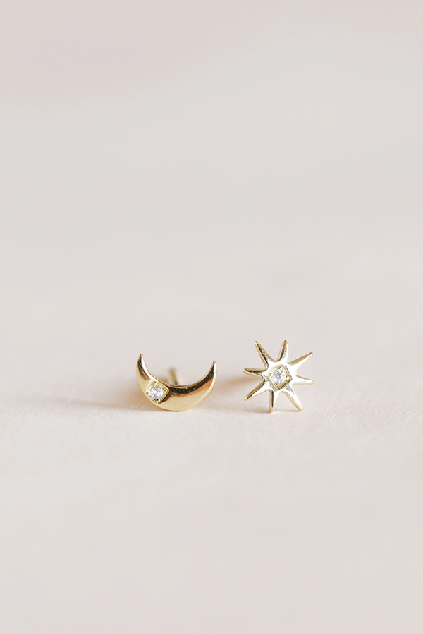 Complements Stud Earrings | Sun & Moon - Main Image Number 1 of 1