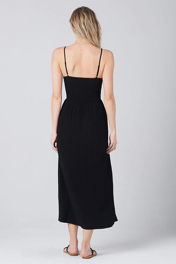 Emmy Midi Dress | Black - Thumbnail Image Number 2 of 2
